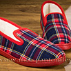 Pantoufles charentaises pour homme tartan bleu - 9vmont0111