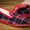 Pantoufles charentaises pour homme tartan bleu - 9vmont0111