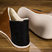 Chaussons bicolores elf médiéval marron/noir - 9vmont0129