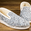 Pantoufles charentaises pour femme tweed bleu chiné - 9vmont0143