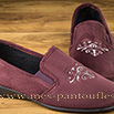 Ballerine brodée bordeaux - 9vul91