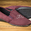 Ballerine brodée bordeaux - 9vul91