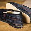 Chaussons type charentaises semelle caoutchouc velours marine - 9vul99